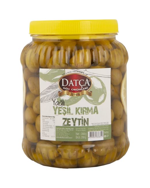 yağlı yeşil kırma zeytin 2 kg
